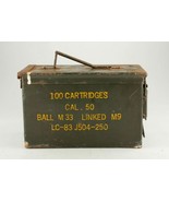 *Ammunition Box, 100 Cartridges, Cal 50, Linked M9, Ball M33 - $431.43 MXN