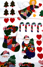 Fabric Concord Christmas Santa &amp; Angel Cut-outs for Decorating Apron Shirt $2.00 - £1.60 GBP