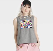 Take Pride Women&#39;s What A Colorful World Tank Top Medium - Heather Gray NWT - £7.16 GBP