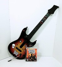 Guitar Hero 3 Legends of Rock Game &amp; Sunburst Wireless Guitar for Parts - £23.47 GBP