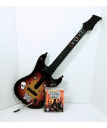 Guitar Hero 3 Legends of Rock Game &amp; Sunburst Wireless Guitar for Parts - $29.95