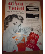 Vintage Pall Mall Guard Against Throat Scratch Cigarettes Print Magazine... - £10.34 GBP