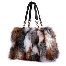 N real fox fur bag totes handbag brand party shoulder bag women ladies hand bags luxury thumb200