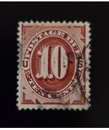 1884 10c Postage Due, Red Brown Scott J19 Used F/VF - $163.99 MXN