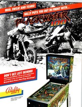 Blackwater 100 Pinball Flyer Original 1988 Game Artwork Sports Fan Motor... - £22.41 GBP