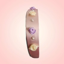 Violet Satin Floral and Pearl Headband - £11.00 GBP
