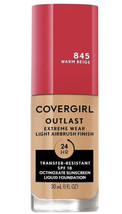CoverGirl Outlast Extreme Wear 3-in-1 Foundation 845 Warm Beige SPF 18 - $18.69