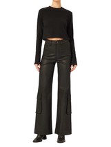 Dl1961 - Women&#39;s hepburn wide leg high rise jean in Black Coated Cargo - £107.80 GBP