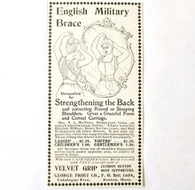 English Military Brace George Frost 1897 Advertisement Victorian Fashion... - $28.01 CAD