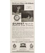 1920 Print Ad Gilbert Radium Dial Clocks Radium Girls Tragedy Winsted,CT - £24.12 GBP