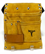 Tool Pouch Leather Bag w 32&quot; Nylon Strap - 8 x 6.5&quot; - $17.30