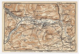 1927 Original Vintage Map Of Vicinity Of Galashiels Melrose Borders Scotland - £14.86 GBP