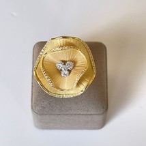 Annamaria Cammilli Aqua Series Ring, 18Kt Yellow Lemon Bamboo Gold with Diamonds - £4,620.84 GBP