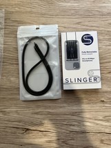 SLINGER w Long Strap Built-in Cell Phone Wallet  Kickstand Retractable Langyard - £17.16 GBP
