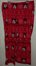 New Womens Disney &quot;Mickey Mouse&quot; Red Fleece Pajama Bottoms Size Xl - £18.64 GBP