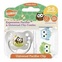 Ulubulu Owl Pacifier and Binky Clip Set - Unisex - 0-18 months - Pacifier &amp; Clip - £11.95 GBP
