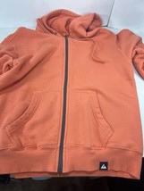 American Giant Women&#39;s L Full Zip Peach Hoodie Lightweight - £28.87 GBP