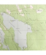 Map Molasses Pond Maine USGS 1982 Topographic Geological 1:24000 27x22&quot; ... - $44.99