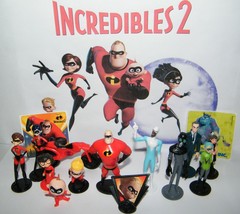 Disney Incredibles 2 Movie Party Favor Set of 15 w/ 12 figures, 2 Sticke... - £12.47 GBP