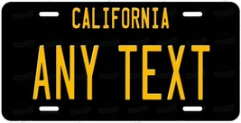 California Personalized License Plate ANY TEXT  Custom Black  12&quot; X 6&quot; - £16.20 GBP