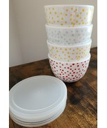 Pioneer Woman ~ Eight (8) Piece ~ Prep Bowl Set ~ Melamine ~ Polka Dot P... - $44.45 CAD