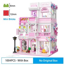 City Street View Friends House Pink Wedding Dress Shop Villa Building Block - $71.98