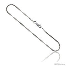 Length 8 - Sterling Silver Italian Thin Curb Chain Necklaces &amp; Bracelets 1.3mm  - £6.26 GBP