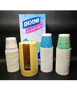 Vintage Dixie Bathroom Cup Dispenser Wall Mount 1970s with 150+ 3oz Cups - $727.36 MXN
