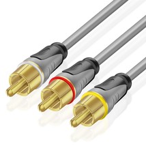 3 RCA Cable 50FT 3RCA AV Composite Video Stereo Audio Male Plug Jack Wir... - $46.54