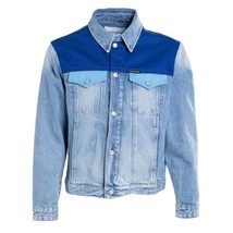 Calvin Klein Jeans Basic Jacket Women&#39;s Small Denim Blue Front Button Co... - £27.68 GBP