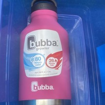 bubba Growler Stainless Steel Water Bottle Wide Mouth Rubberized 64 FL. Oz  Pink - £15.32 GBP