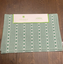 Storehouse St Patricks Day 4 Placemats Green White Clover 13”x19” Irish ... - $24.89