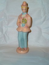 Kay Finch California Pottery Courting Blonde Man w Flowers 7 3/4&quot; - £25.72 GBP