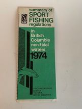 VTG 1974 British Columbia Sport Fishing Regulation Manual Pamphlet - $6.50