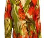 Vintage Talbots Women's Multicolored Blouse Orange/Green Sz 14 - $28.49