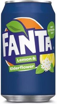 12 Cans of Fanta Elderflower &amp; Lemon Flavor Soft Drink Soda 330ml/11 oz ... - £57.08 GBP