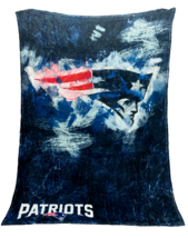NFL New England Patriots Touch Micro Raschel Throw Blanket 66&quot;x90&quot; by No... - £31.44 GBP