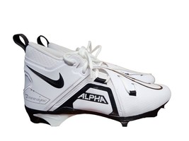 Nike Alpha Menace Pro 3 CT6649-108 Mens Size 11 White Black Football Cleats - $59.39