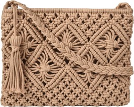 Boho Crochet Beach Crossbody Bag - $43.49