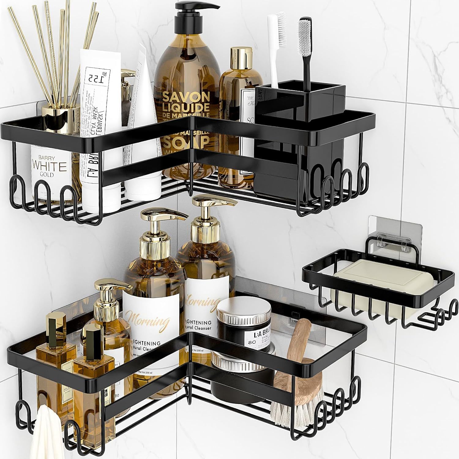No-Drill Shower Shelves For Bathroom, Dorm, And Kitchen - Storageright C... - $33.98