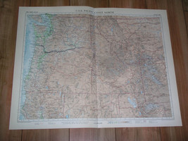 1957 Vintage Map Of Washington Oregon Idaho Montana / Scale 1:2,500,000 - £23.86 GBP