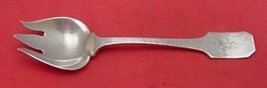 Norman Hammered by Shreve Sterling Silver Ice Cream Fork Engraved &quot;E&quot; 5 1/4&quot; - £86.25 GBP