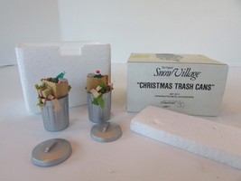 Dept 56 52094 Christmas Trash Cans Set of 2 Accessary Snow Village   D1 - $9.45