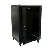 NavePoint 18U Wall Mount Server Data Cabinet 24-inch Depth Glass Door Lo... - $593.74