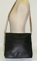 Adrienne Vittadini Black Grain Leather Crossbody Shoulder Handbag Purse Euc - £27.96 GBP