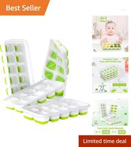 Dishwasher Safe Silicone Ice Trays with Lids - Effortless Release &amp; Storage - $15.79