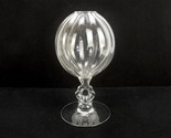 Clear Glass Melon Ball Footed Vase, Keyhole Stem, Vintage Cambridge Glass - £38.67 GBP