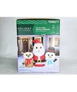 New! 4.6 Foot Inflatable Christmas Santa Snowman &amp; Reindeer 3 In 1 - $1,427.77 MXN