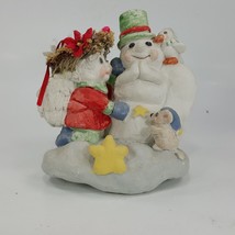 Dreamsicles Cherub Angel, Snowman Christmas Figurine 1991 Cast Art ADHE4 - $12.00