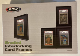 BCW Interlocking Graded Card Frames - Black 4 Interlocking Frames per Pack - £39.94 GBP